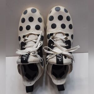 Adidas Harden Vol. 5 "Futurenatural" shoe in White Polka Dot, size 8 (Unisex)